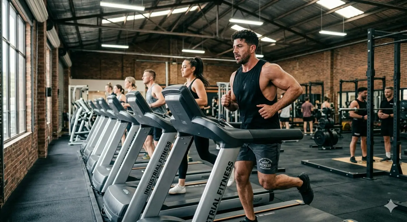 Modern gym workout area